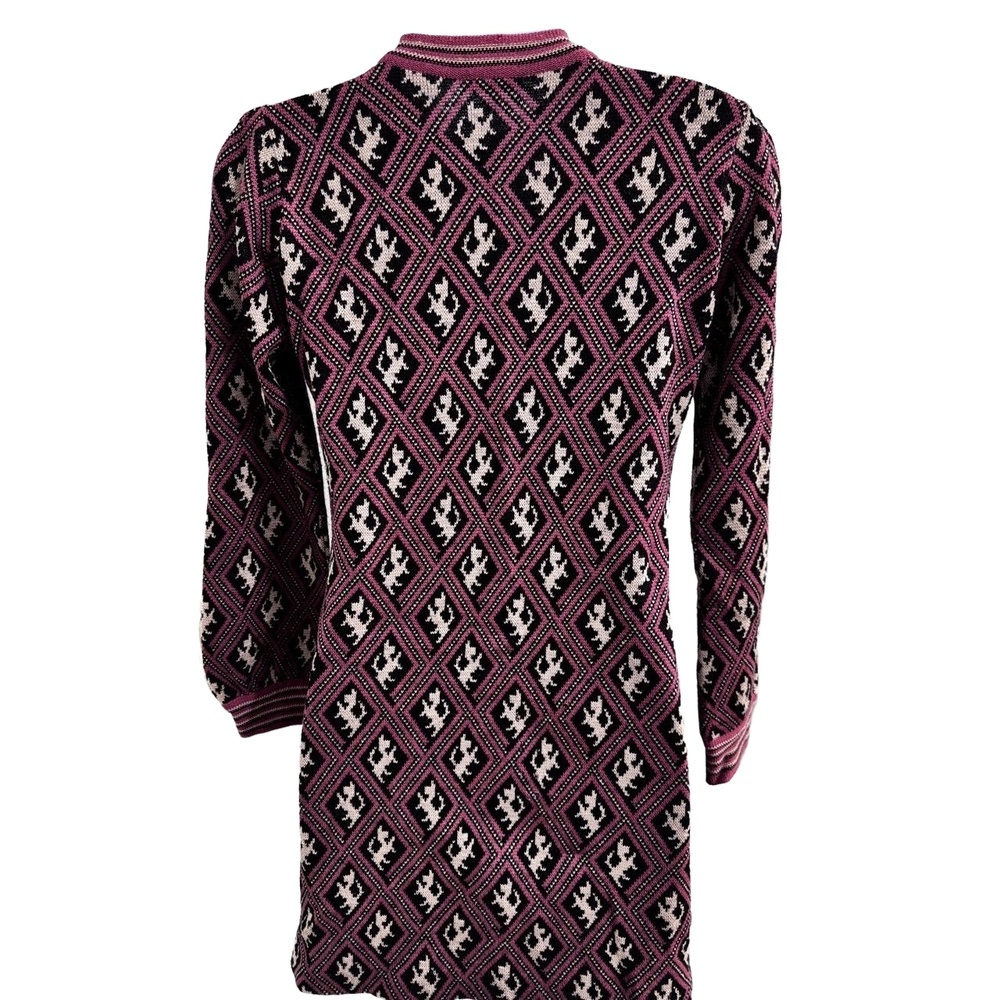 Antony Glasgow Scottie Pattern Button Down VNeck  Knit Cardigan Womens Vintage - Picture 4 of 10